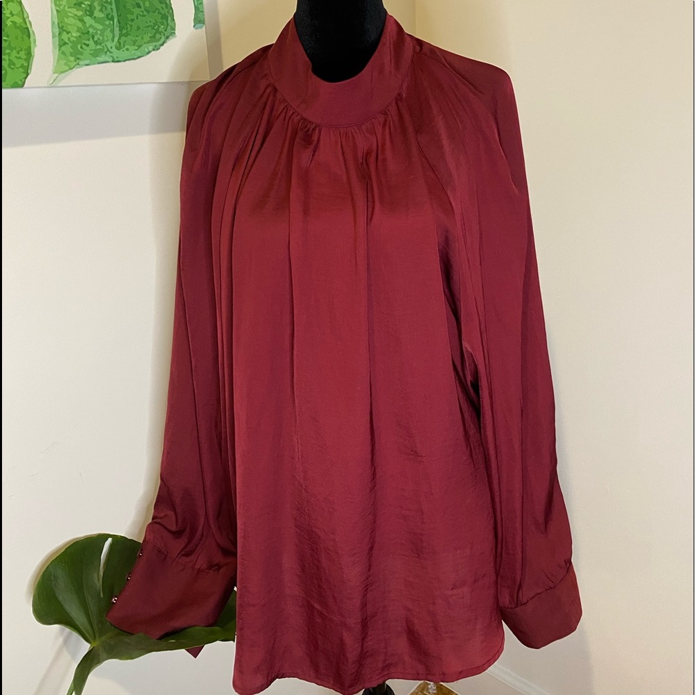 Who what wear Red Silky Blouse
